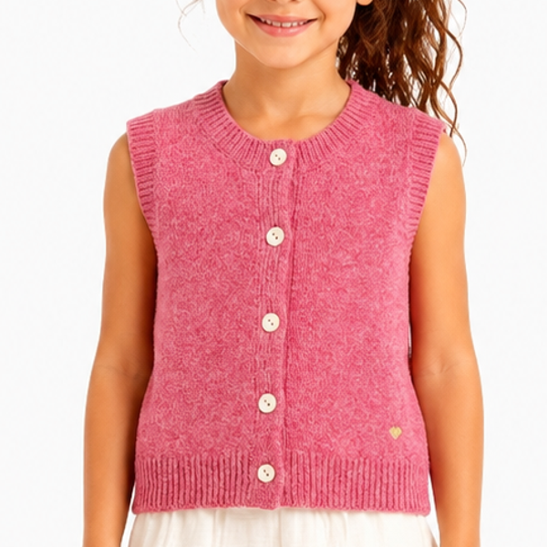 Gilet sans manche rose