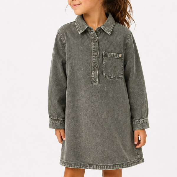 Robe manche longue kaki