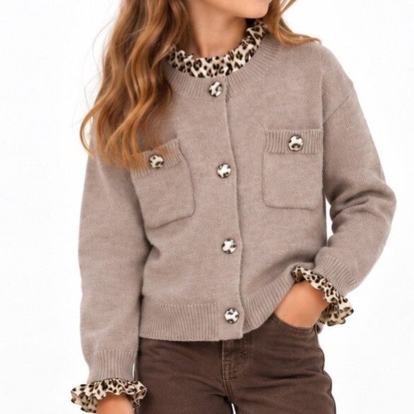 Gilet taupe 2en1