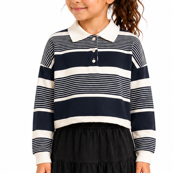 Polo rayé noir