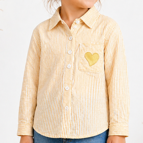 Chemise rayée jaune