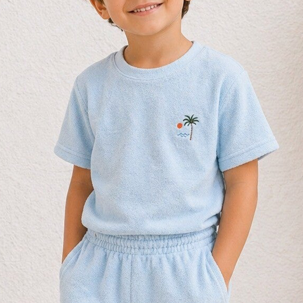 T shirt éponge bleu