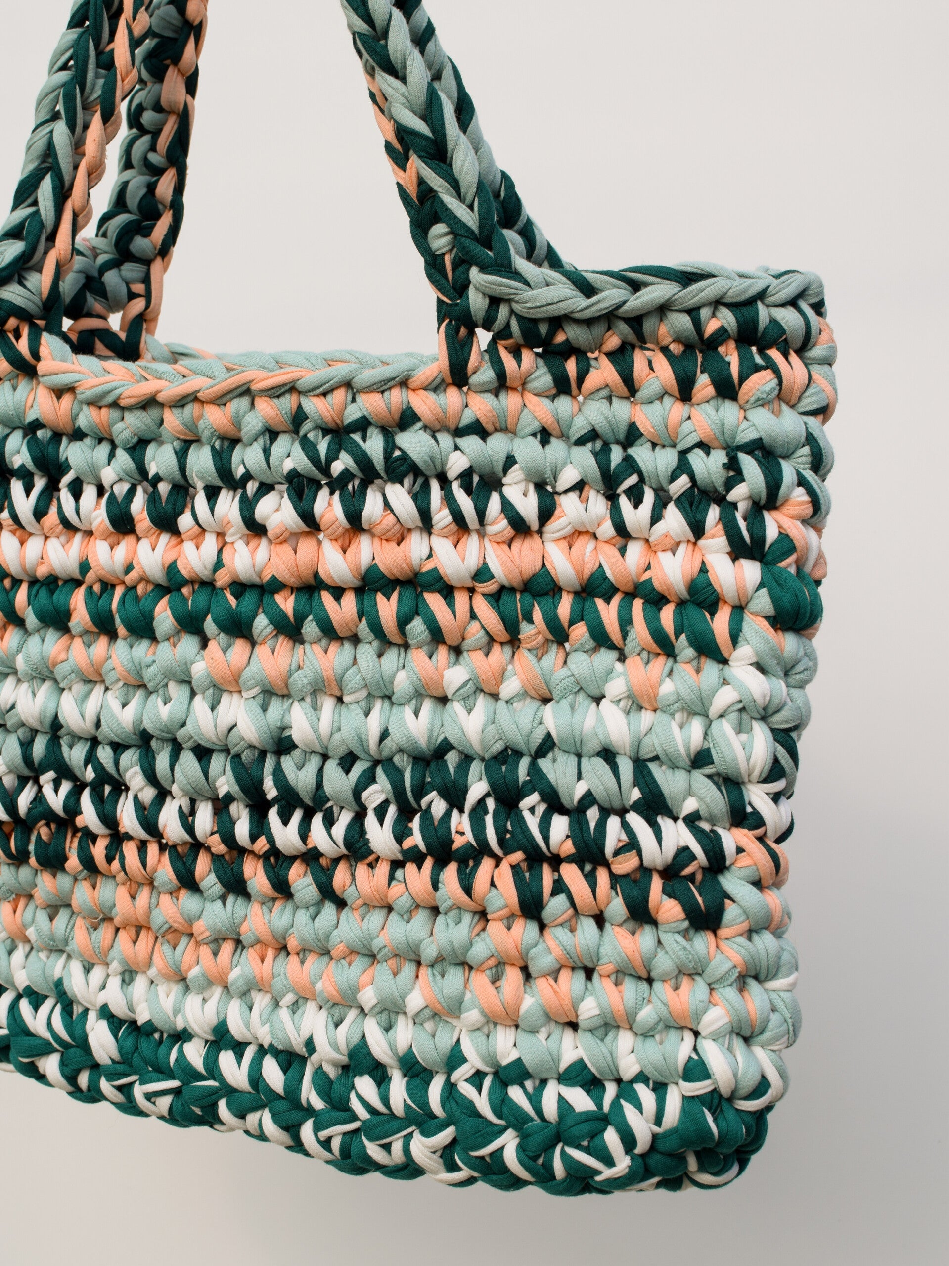 Green/Peach Tote