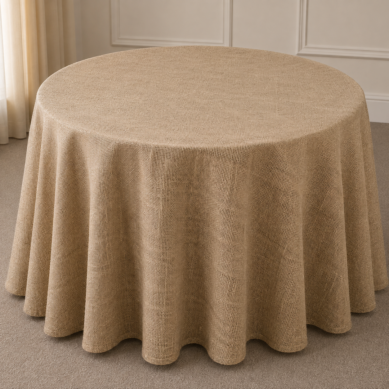 Burlap & Blue Jean Linens