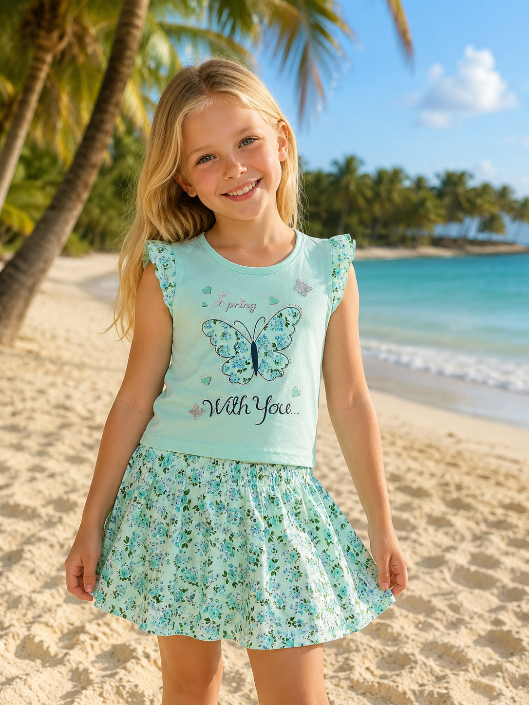 Zomerset butterfly - mintgroen