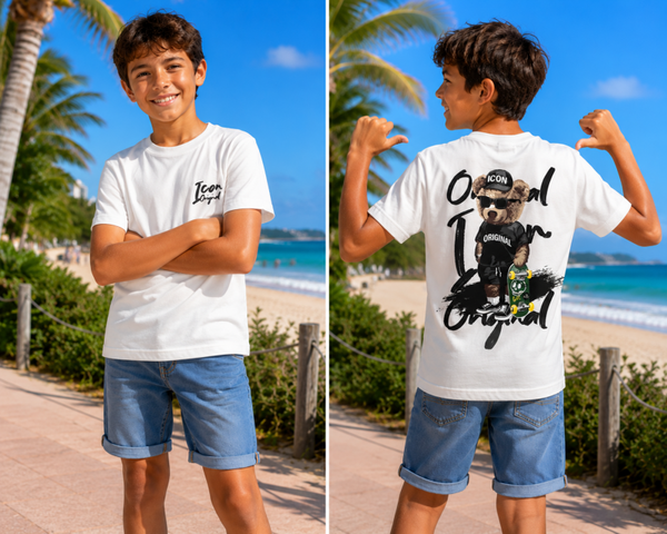 🐻 ICON Original Bear T-Shirt – Wit