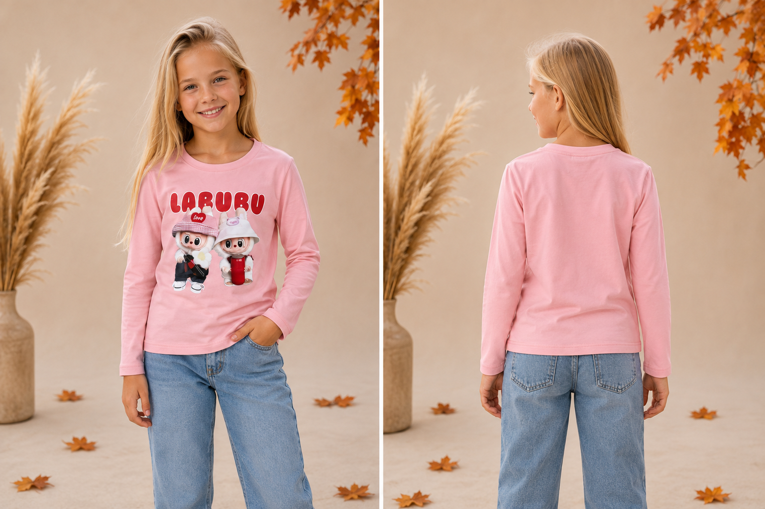 Roze Labubu longsleeve
