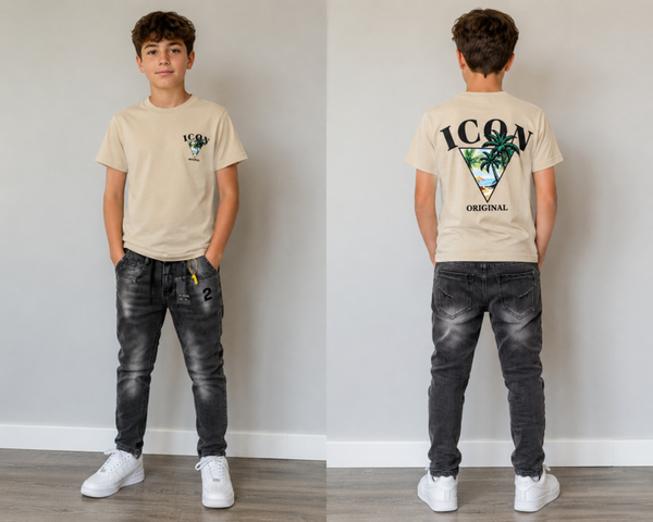 Jongens Jeans – Donkergrijs Slim Fit
