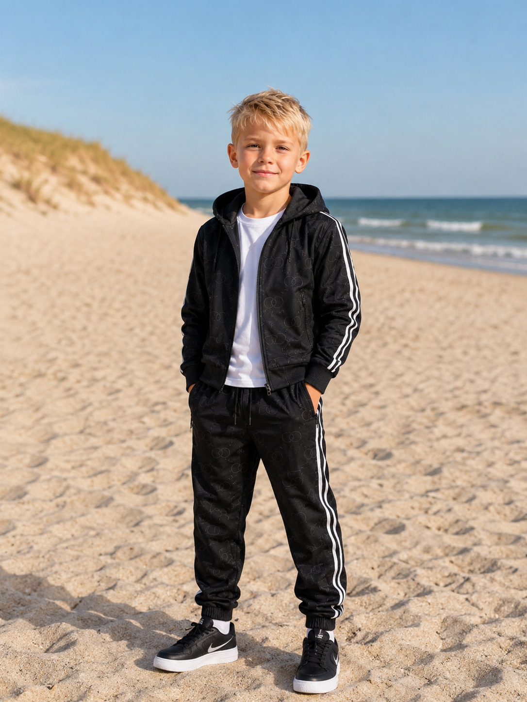 Zwart Kinder Trainingspak – Sportief, Comfortabel & Trendy