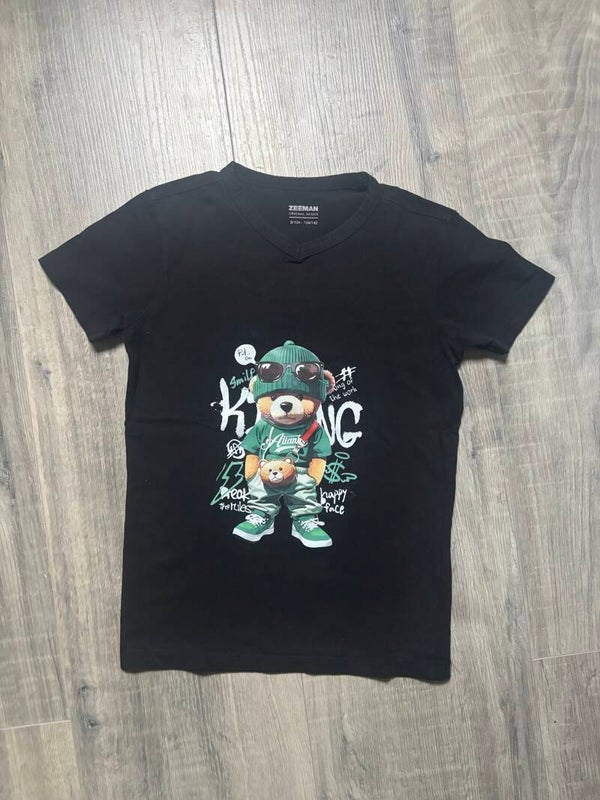 Upcycled T-shirt met stijlvolle beerprint