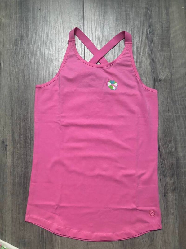 Roze meisjeshemdje met kruisbandjes