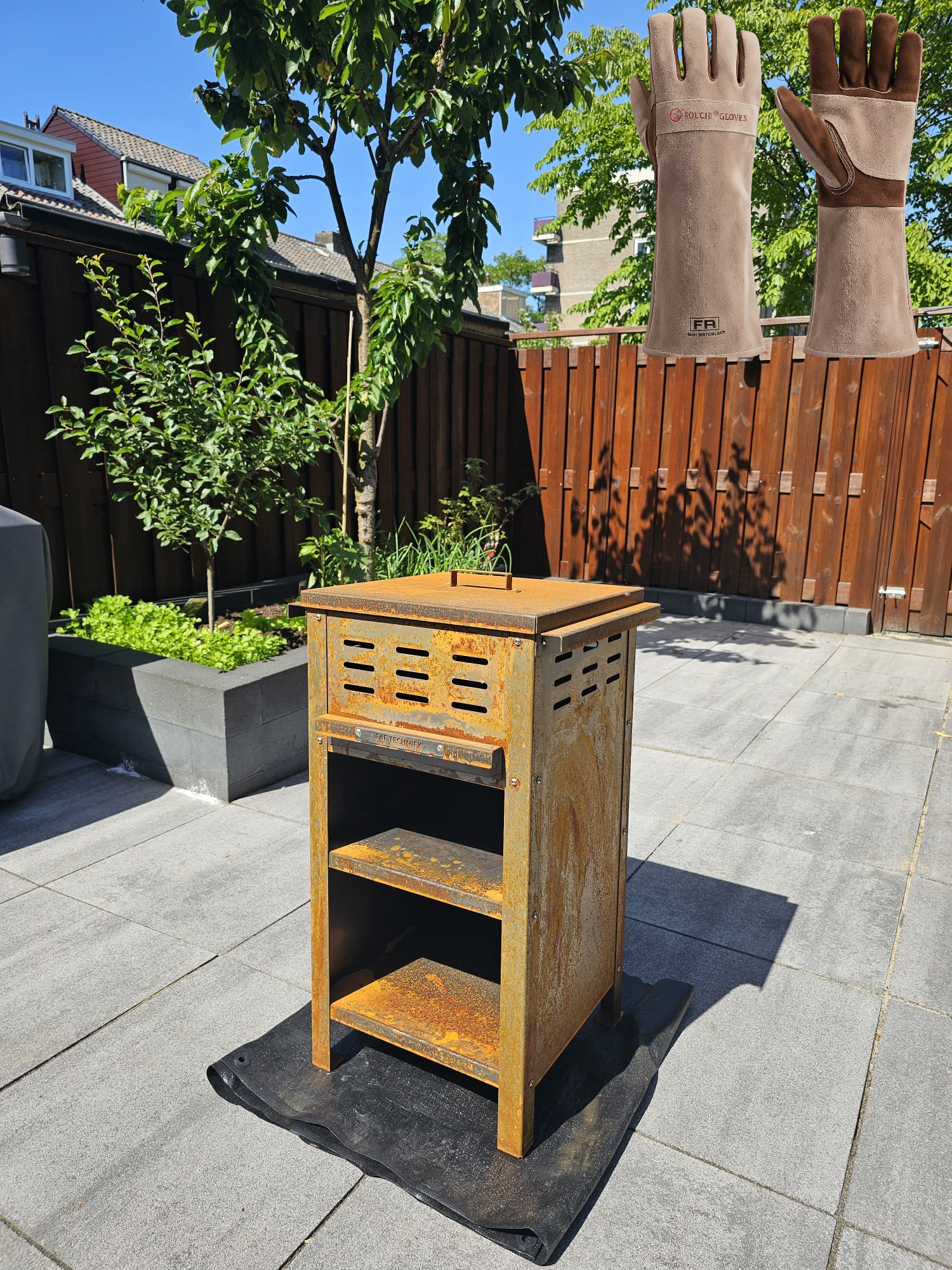 FAF Tower: De Ultieme Outdoor Kitchen & Vuurzuil (🎁 Gratis BBQ-handschoenen)