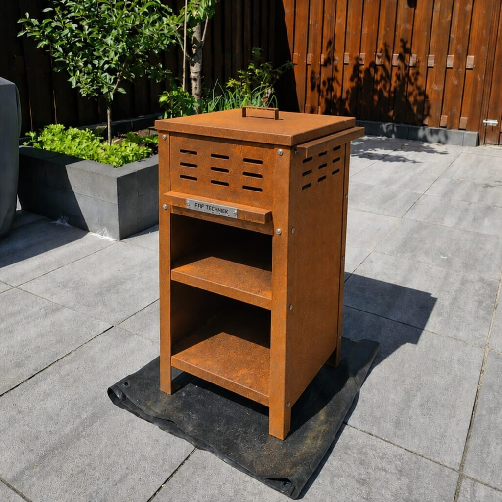 FAF Tower Cortentaal BBQ & Vuurkorf met 40x40cm RVS Grillrooster