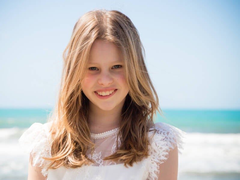 Communie lentefeest buiten op locatie aan zee