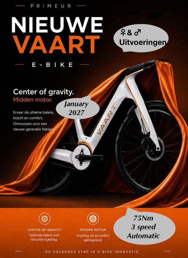 Vaart  Center of gravity                midden motor 500Wh accu  en 3  Automatische versnellingen