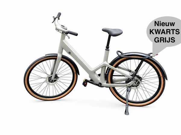Pre order now! Vaart Carbon first One E-Bike Automatische 3 versnellingen kleuren carbon Black of Pear White en quartz grey
