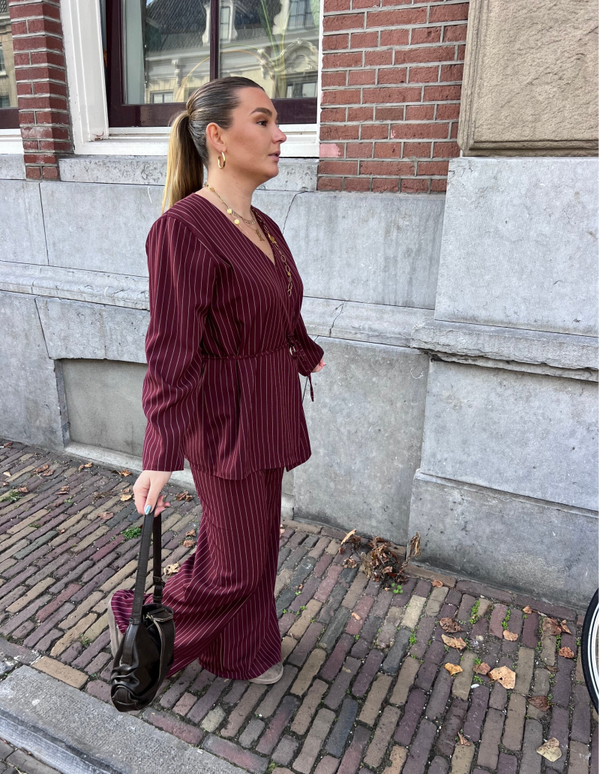 Florence striped pants - bordeaux