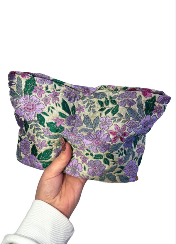 Beauty bag met bloemen
