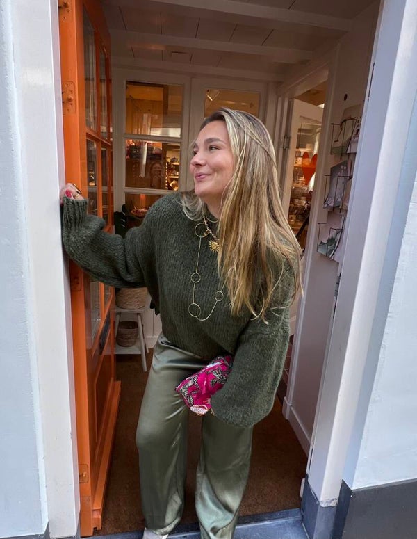 Pleun gebreide trui - groen