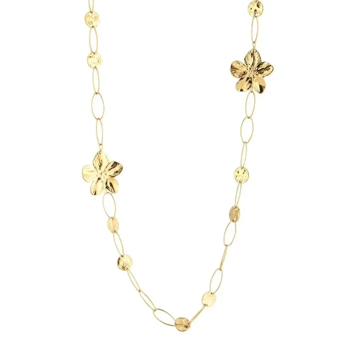 Big flowers lange ketting