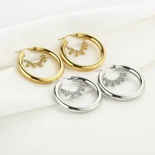 Slinger hoops oorbellen