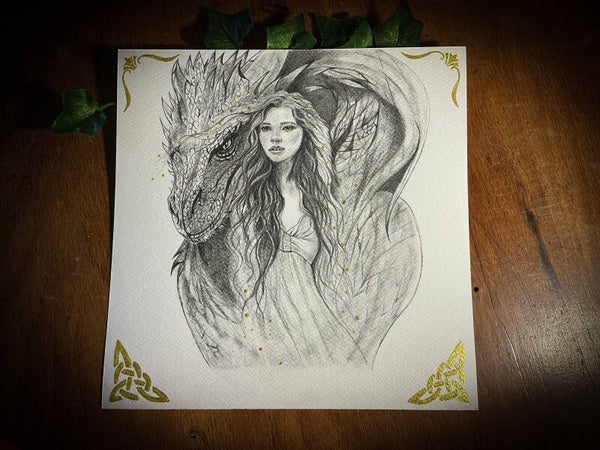 Illustration * Élina et le dragon