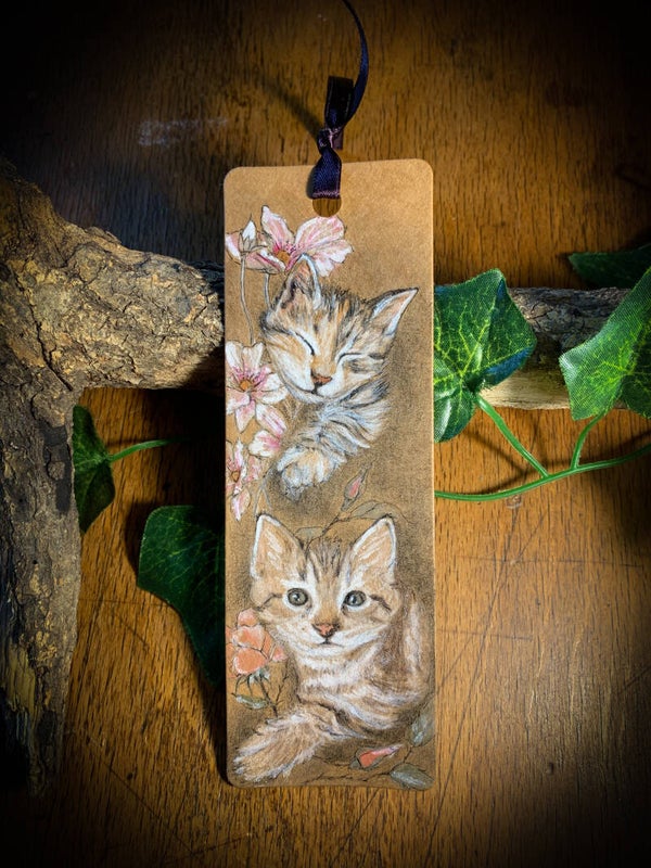 Marque page en carton * chatons