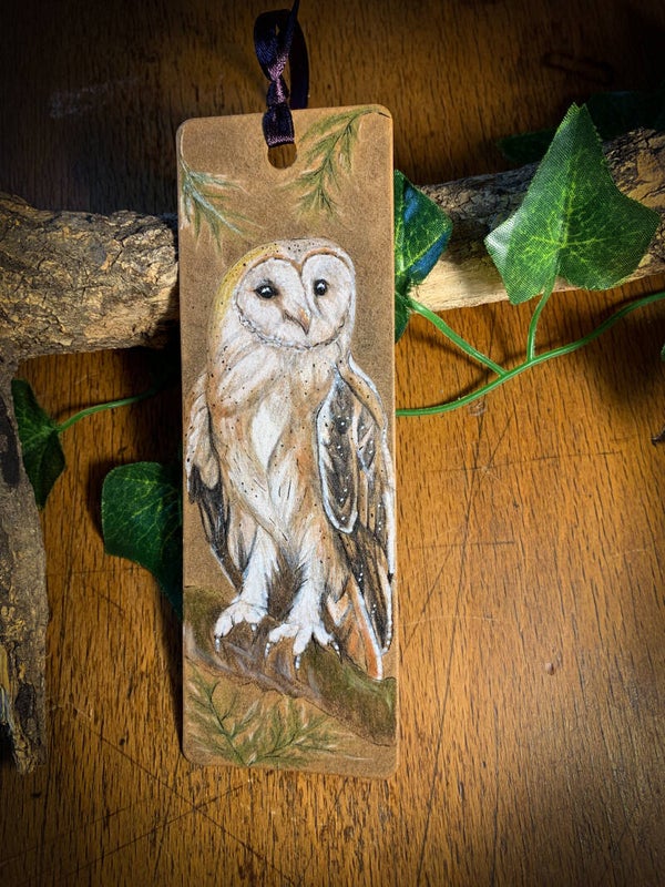 Marque page en carton ( chouette)