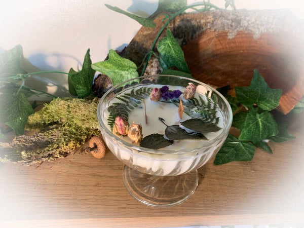 Bougie coupe en verre * Magie oubliée