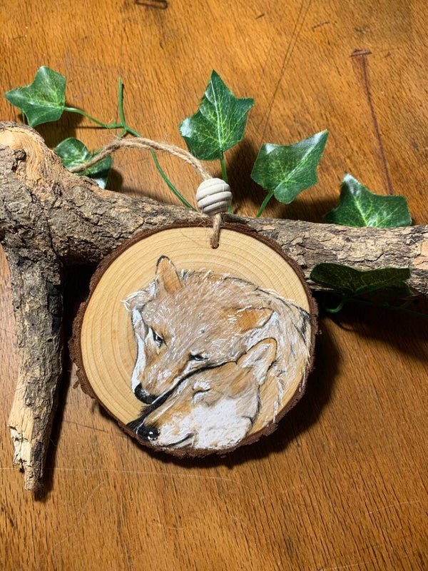 Rondelle de bois * loups
