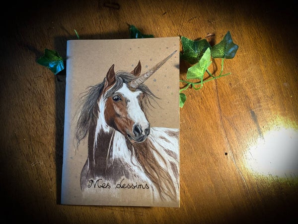Carnet de dessin * licorne