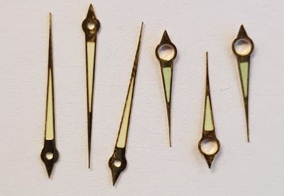 Luminous Dauphine GP (Single)  Watch hands, cold color