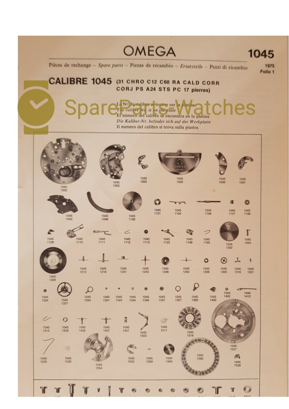 Omega 1045 | SpareParts-Watches