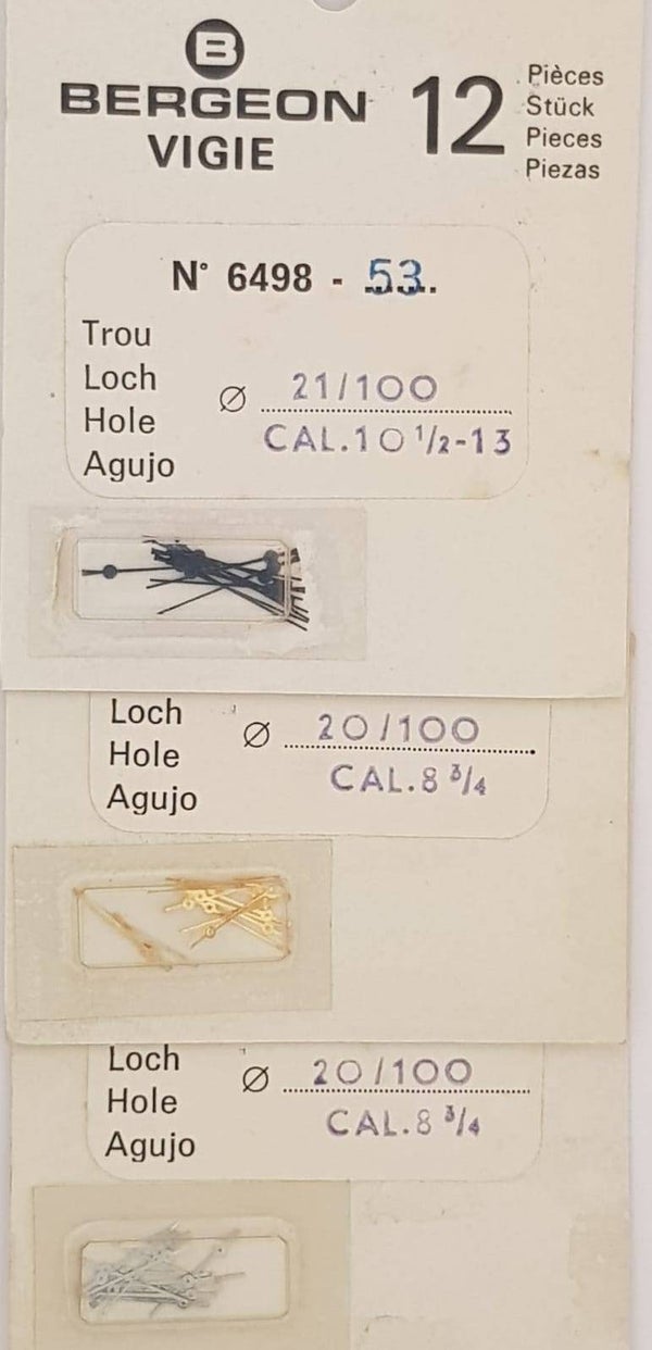 Centre Seconds (12 pcs) Black, Watch Hands