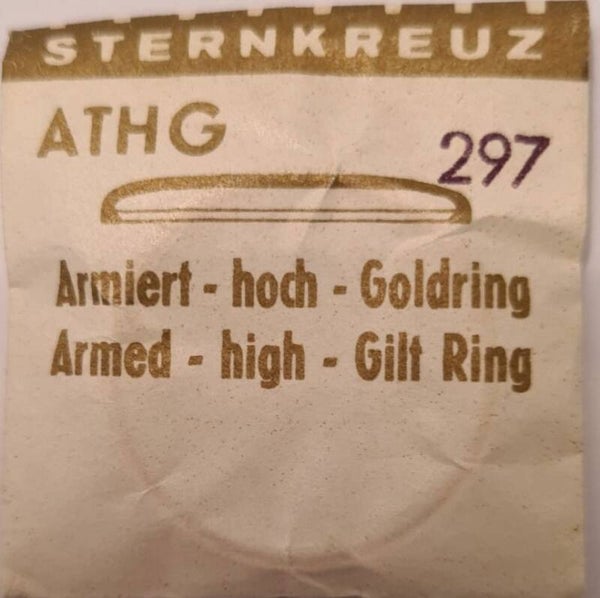 High Domed Acrylic glass Gold ring, ATHG, ATGH
