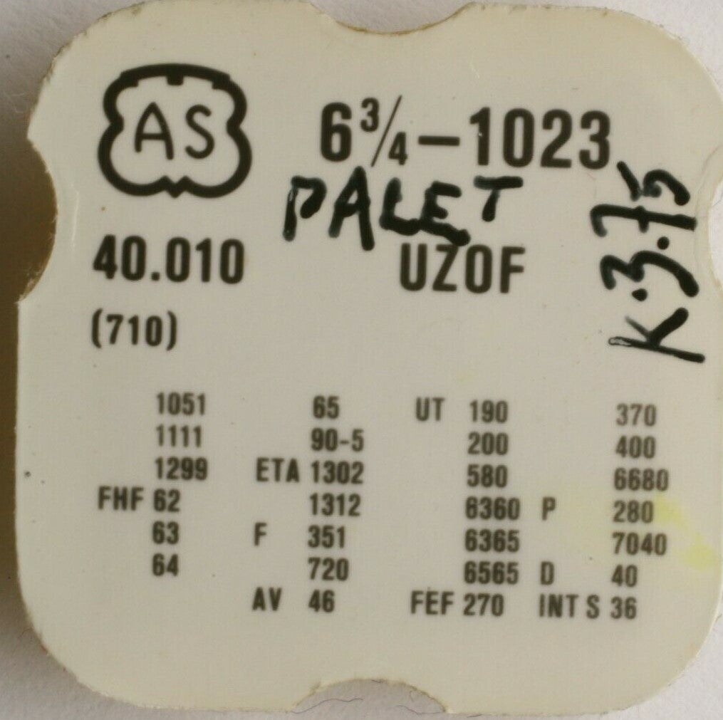 710 Pallet fork for: AS 1023, AS 1051, FHF 36, FHF 62, FHF 63, FHF 64, FHF 65, FHF 90-5, FHF 120, FHF 155, FHF 905, FHF 908, ETA 1302, ETA 1312, Felsa 351, Felsa 720, AV 46, UT 190, UT 6360, UT 6365, UT 6565, FEF 270, FEF370, FEF 400, FEF 6680, P 280, P 7