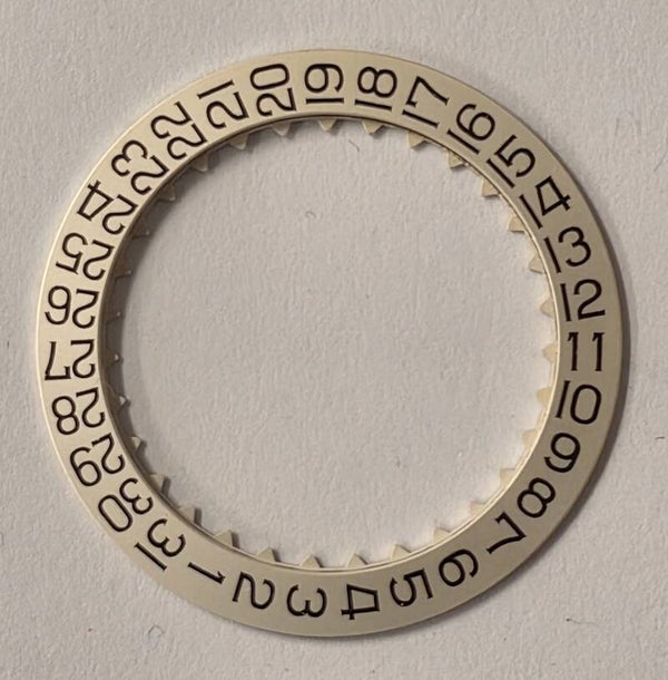 2557/1 Date Ring, 3H, Black Figures on silver Background: Felsa 4008, Felsa 4006N, Felsa 4009, Felsa 4018, Felsa 4019.