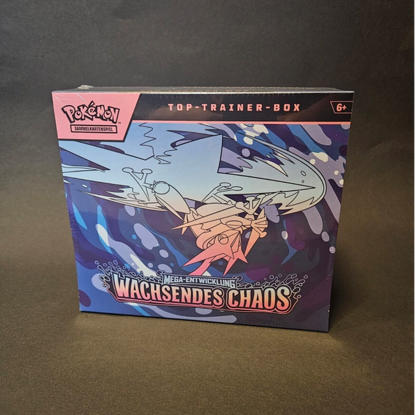 Pokémon Karten Mega-Entwicklung Wachsendes Chaos Top-Trainer-Box