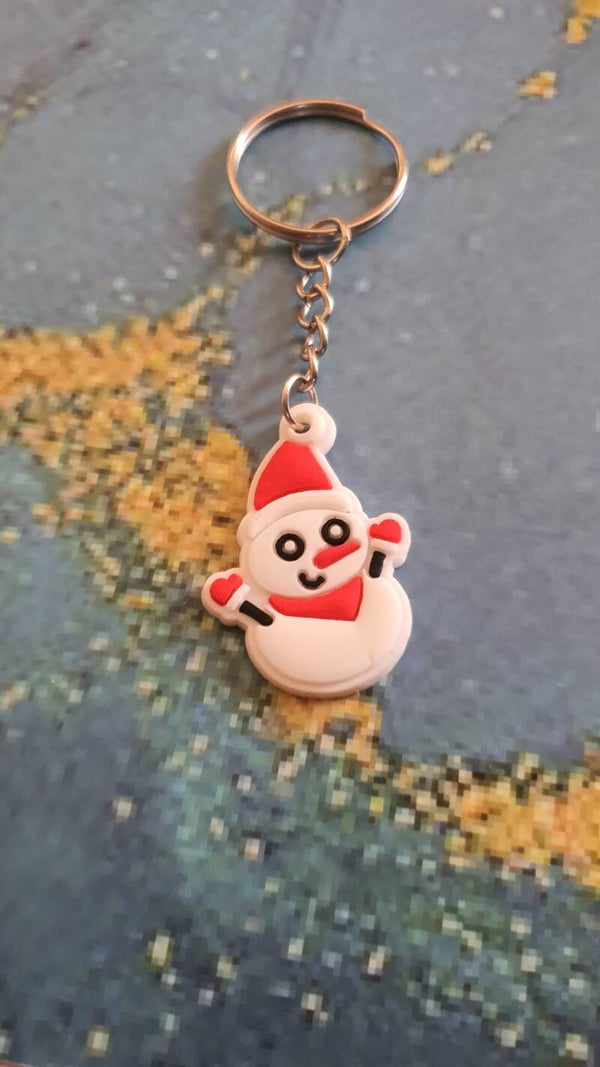 Portachiavi Di Natale Morbido stile pupazzo di neve