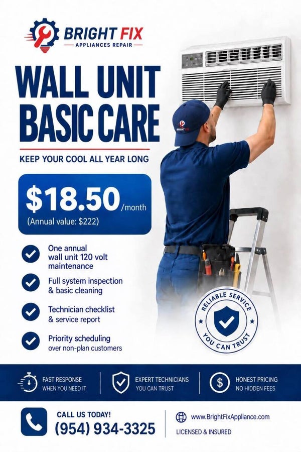 Wall Units Maintenance Plan
