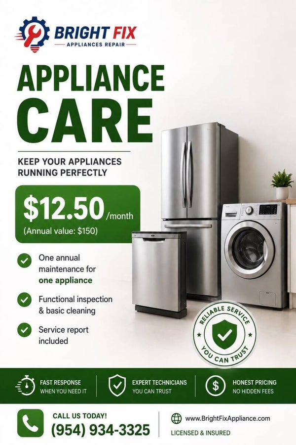 Appliance Maintenance Plan