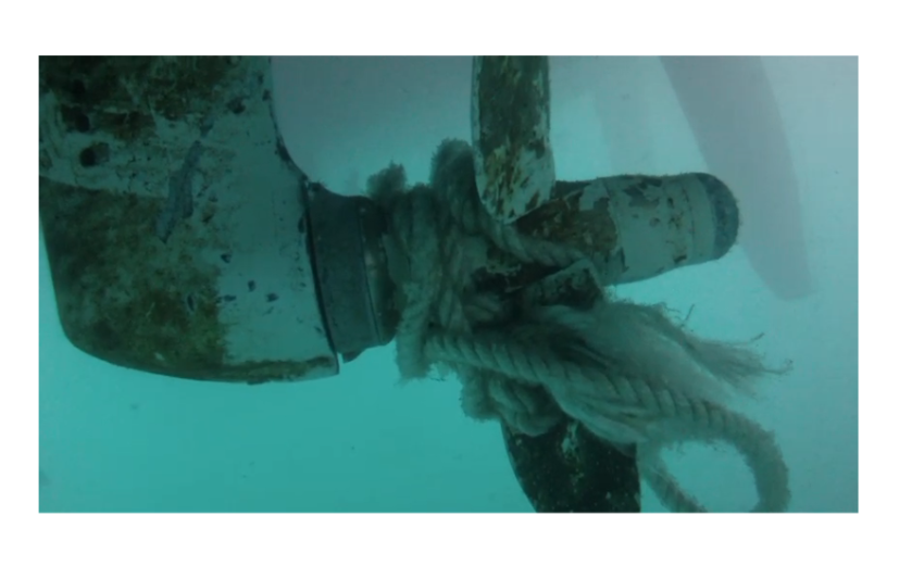 rimozione cima elica isola d'Elba