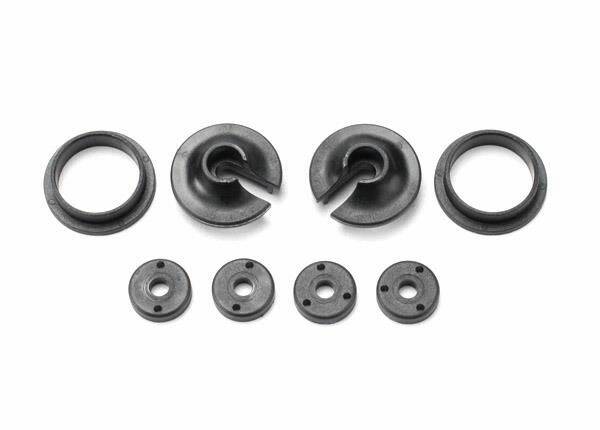 Spring retainers, upper & lower (2)/ piston head set (2-hole)