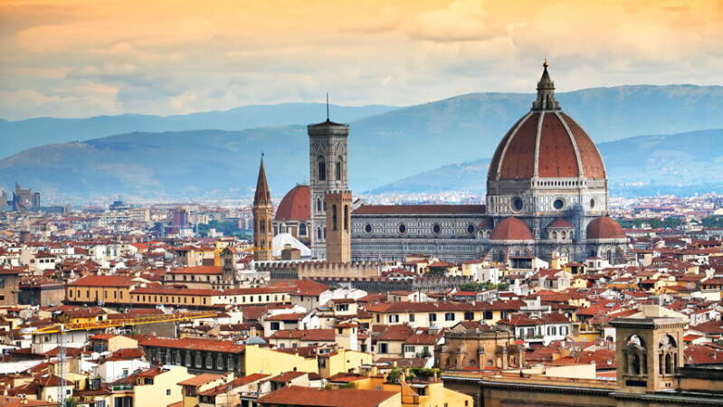 Florence, vanuit de haven van Livorno
