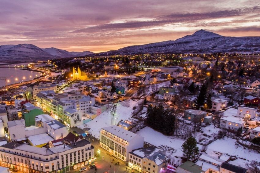 Akureyri in de winter