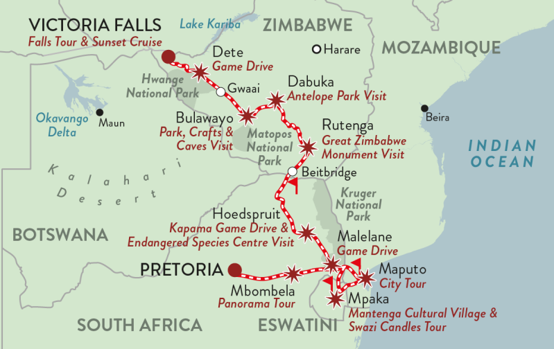 Route Rovos Rail 