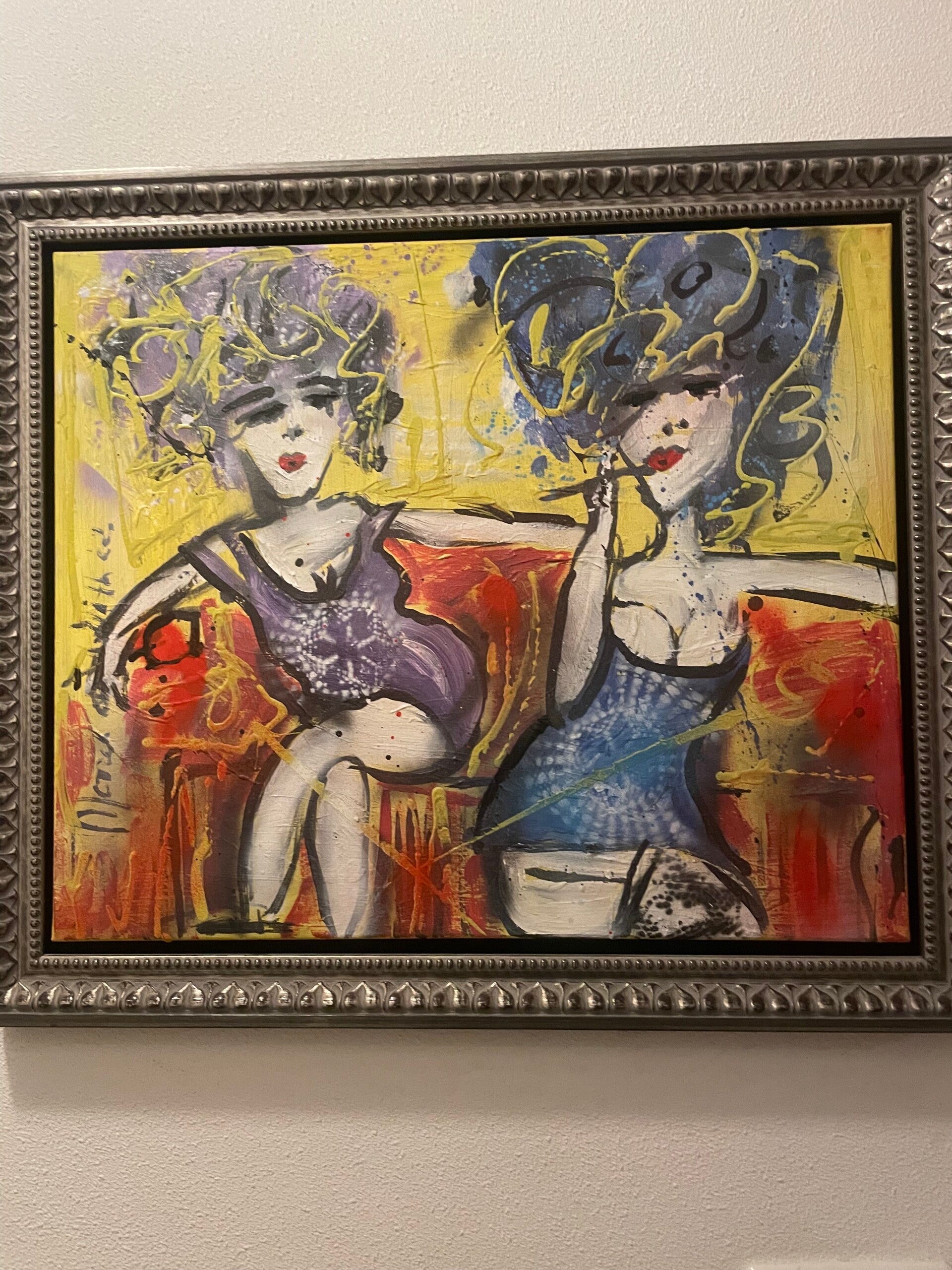 Schilderij in de stijl van Herman Brood, gemaakt door Marcel de With