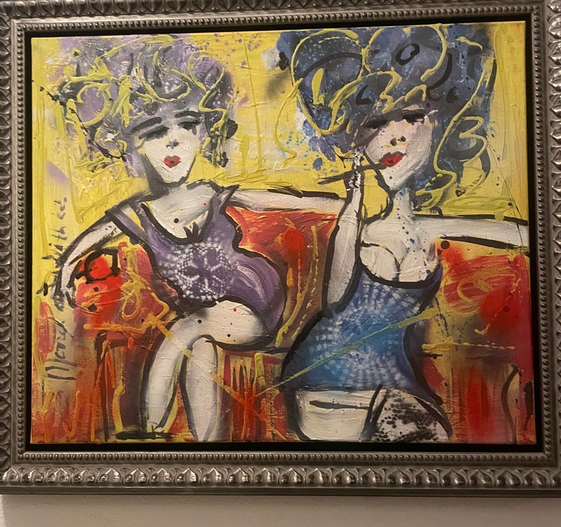 Schilderij in de stijl van Herman Brood, gemaakt door Marcel de With