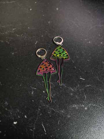 mushroom legs oorbellen
