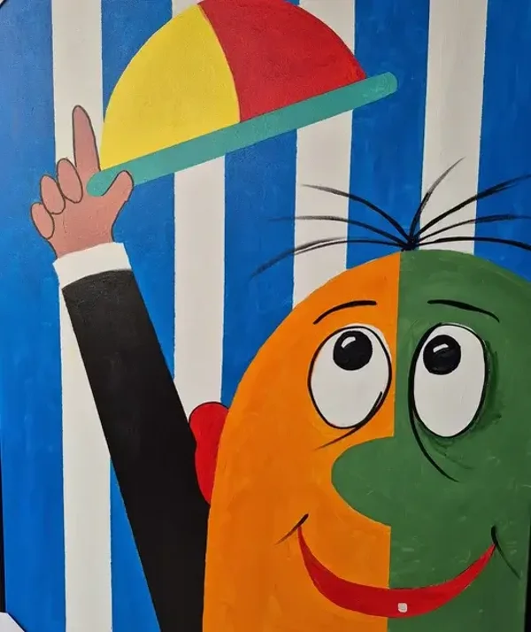 "Godmorgen", akryl på lærred, 80x100 cm
